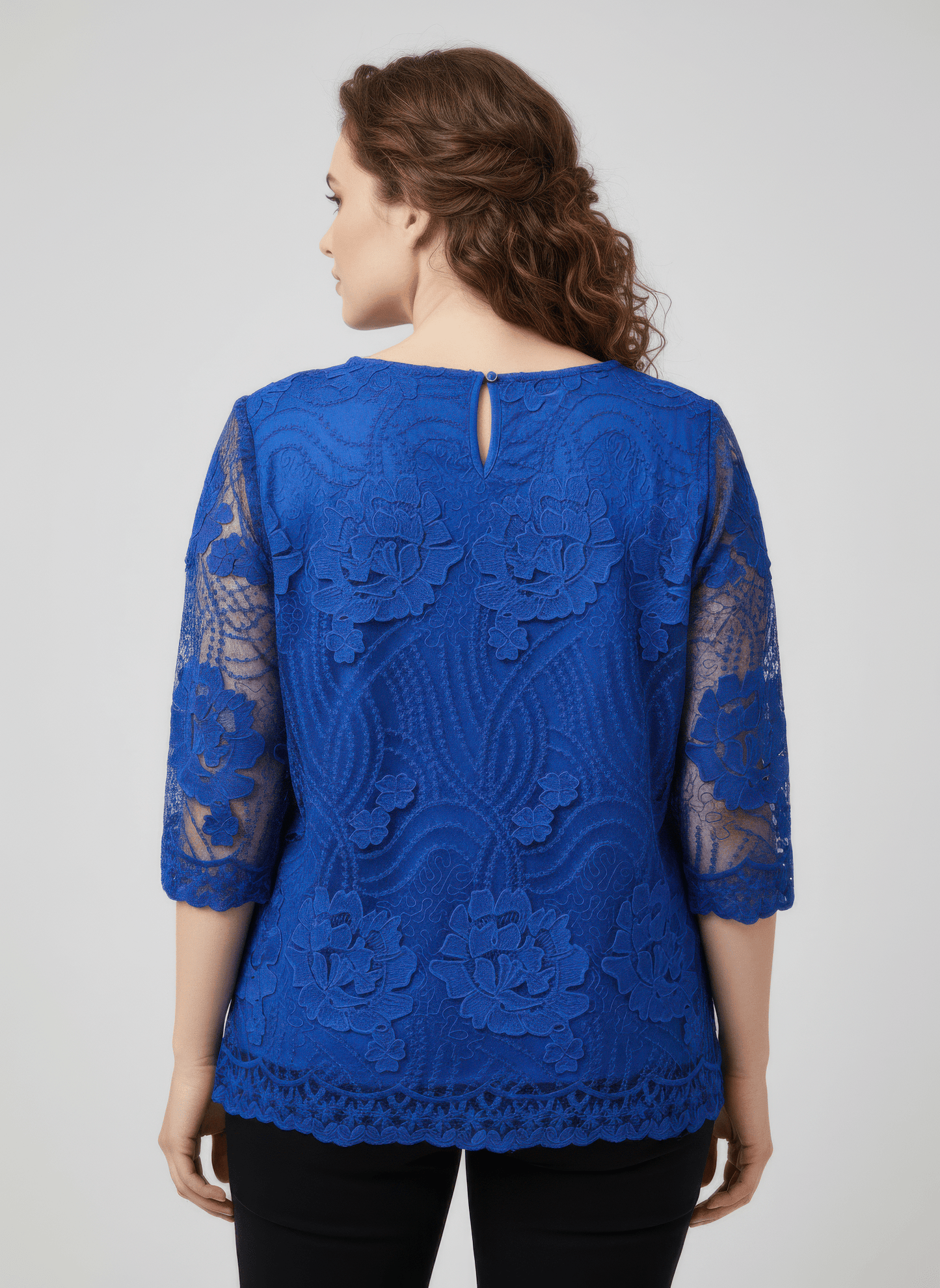 Women Elegant Floral Lace Sleeve Blouse Shirts & Tops jehouze 