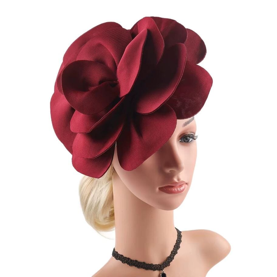 Women Elegant Rose Flower Tea Party Headwear Hat jehouze 