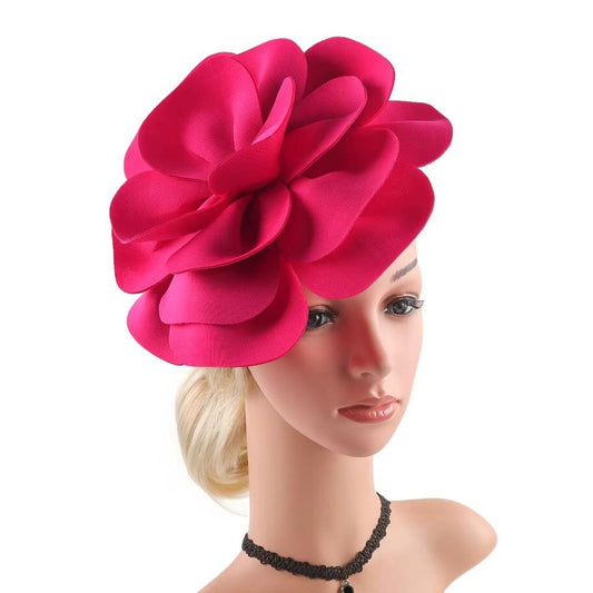 Women Elegant Rose Flower Tea Party Headwear Hat jehouze 