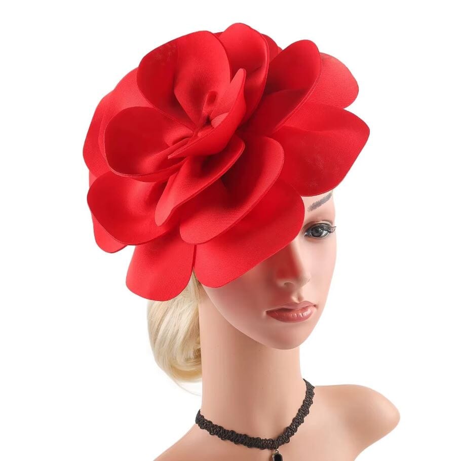 Women Elegant Rose Flower Tea Party Headwear Hat jehouze 