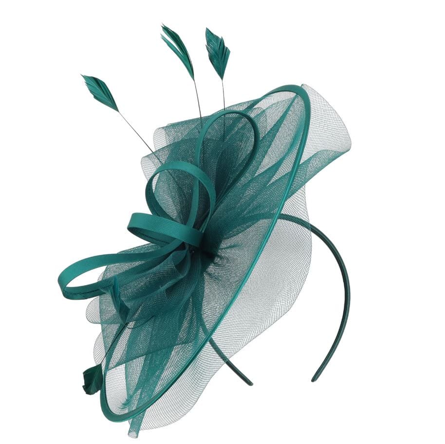 Women Elegant Tea Party Kentucky Bow Derby Hat Hat jehouze Green 