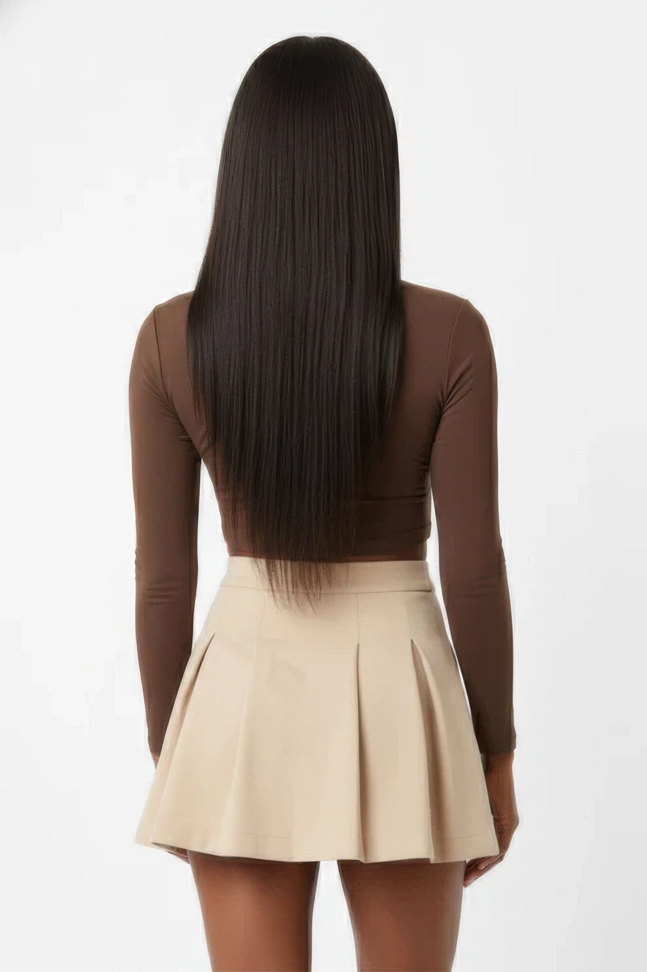 Women Essential High-waist Pleated Mini Skirt Skirts jehouze 