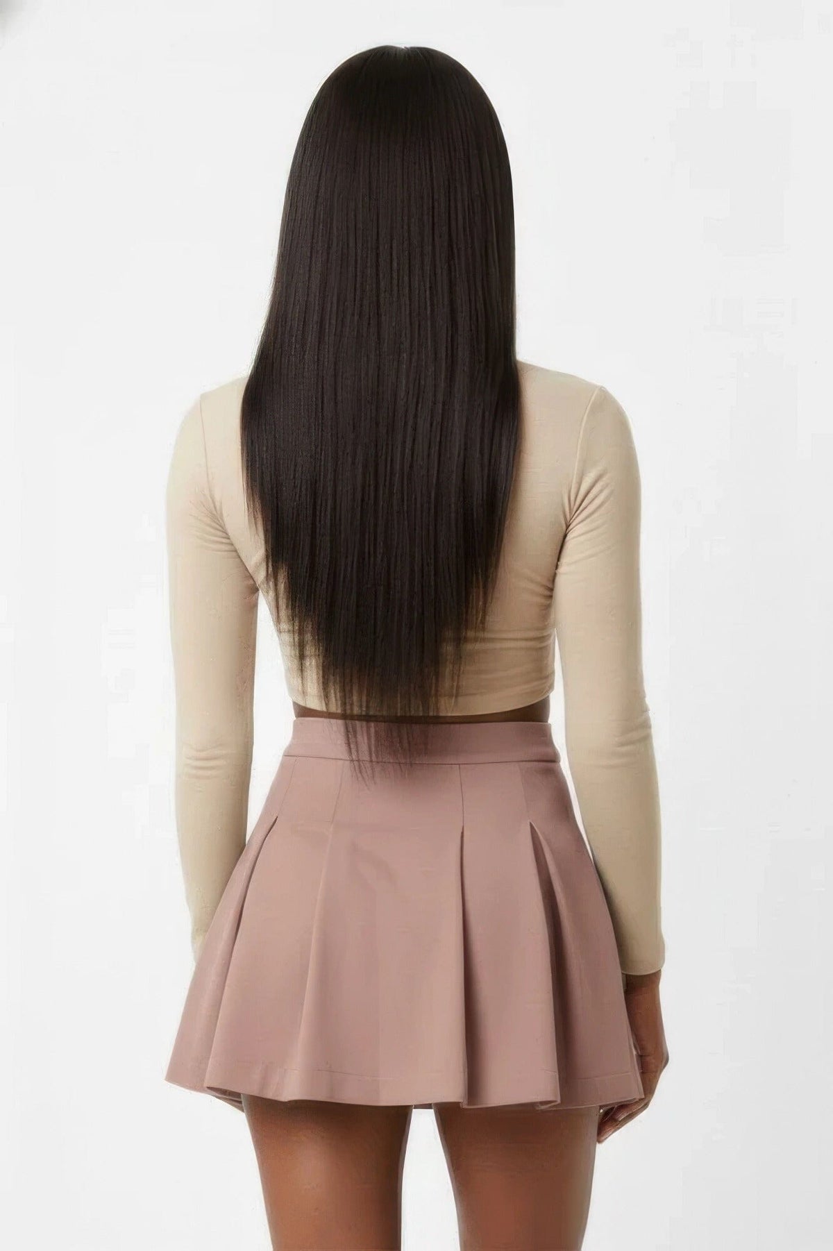 Women Essential High-waist Pleated Mini Skirt Skirts jehouze 