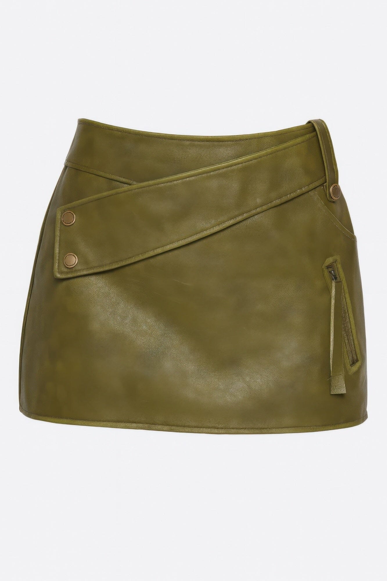 Women Faux Leather Strap Mini Skirt Skirts jehouze 