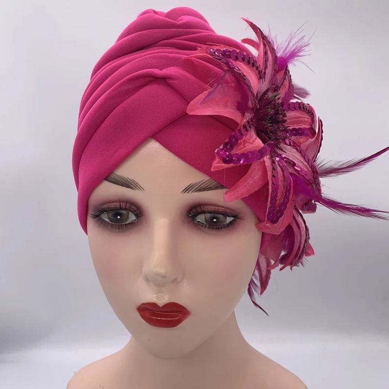 Women Feather Sequins African Wedding Party Headwear Hat jehouze 