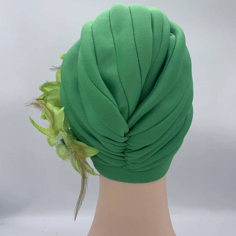 Women Feather Sequins African Wedding Party Headwear Hat jehouze 