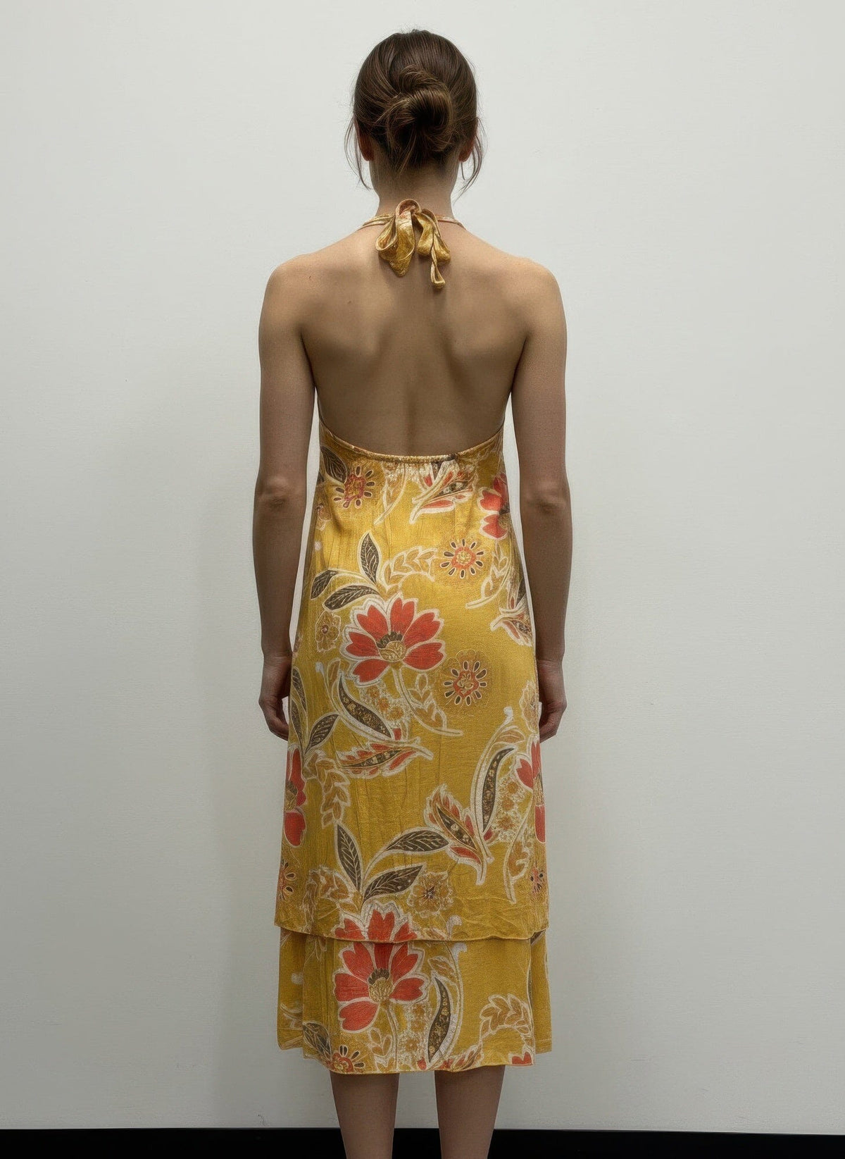 Women Floral Sleeveless Midi Dress Dresses jehouze 