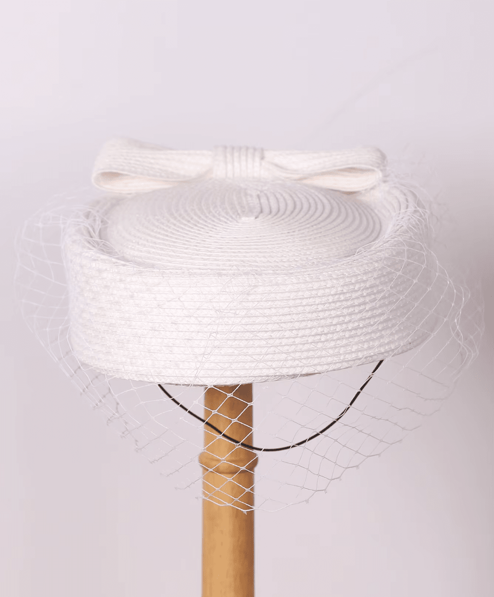 Women French Beret Veil Fedora Cocktail Straw Hat Hat jehouze 