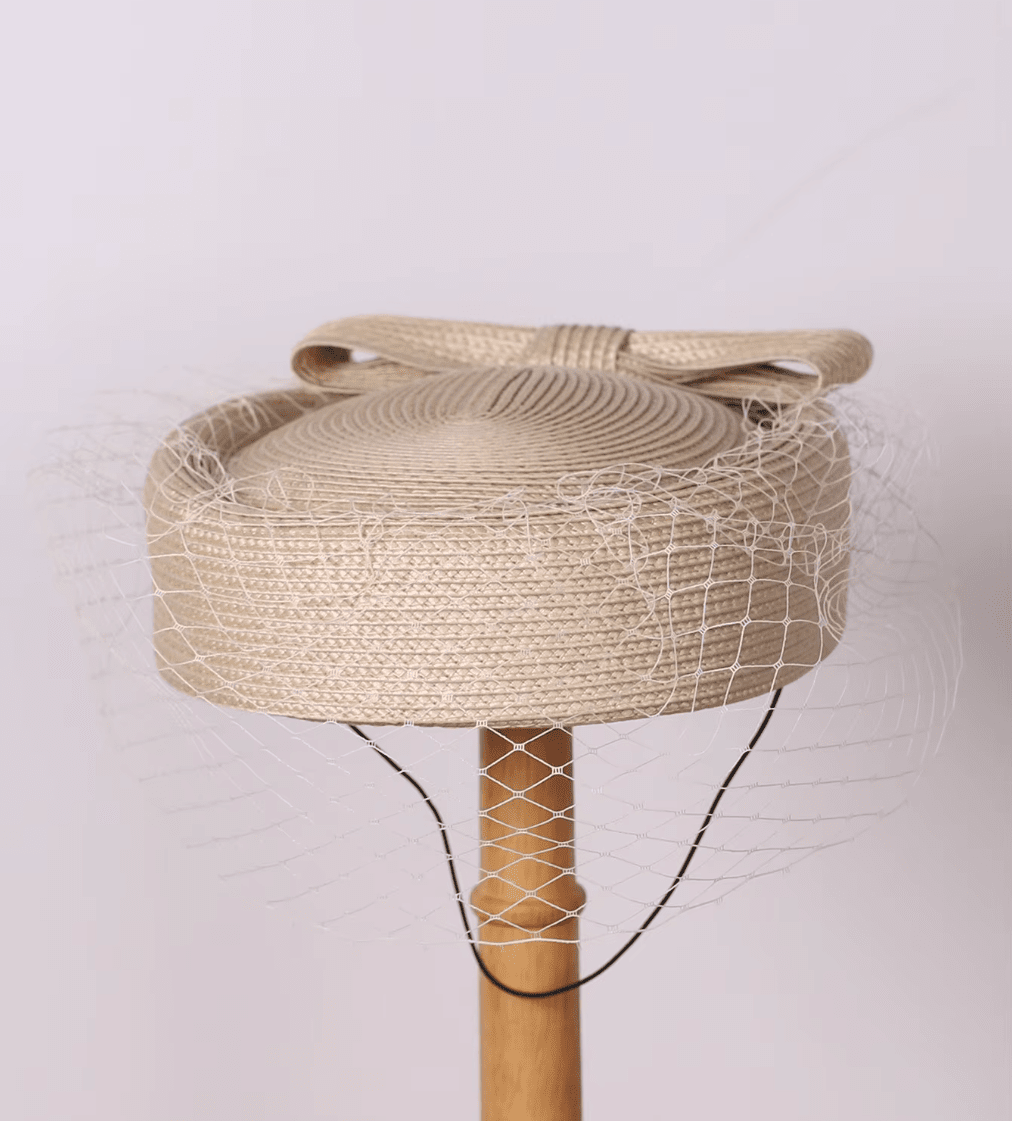 Women French Beret Veil Fedora Cocktail Straw Hat Hat jehouze 