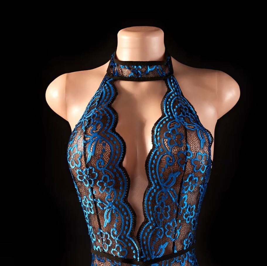 Women Halter Lace Bodysuit Sleepwear One Piece Babydoll Lingerie Lingerie jehouze 