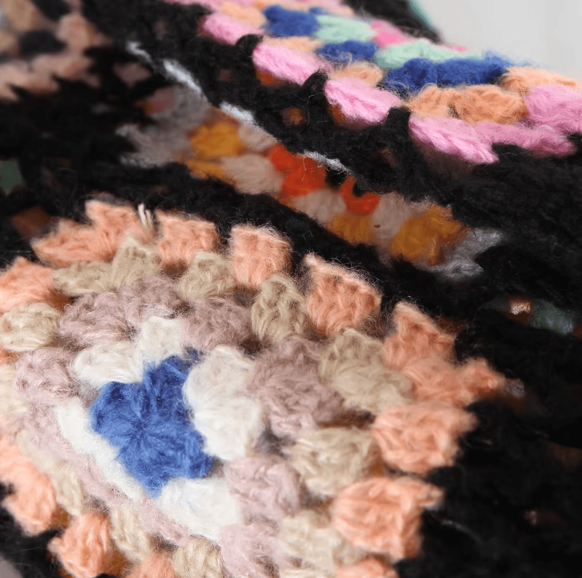 Women Hand Made Granny Square Crochet Hooded Long Sleeve Cardigan Coats & Jackets jehouze 