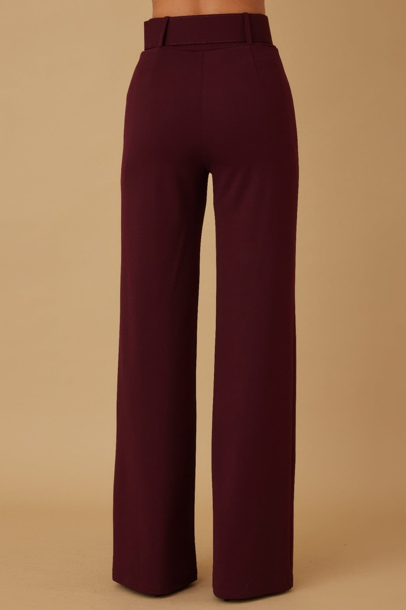 Women High Waist Pants With Buckle Belt Pants jehouze 