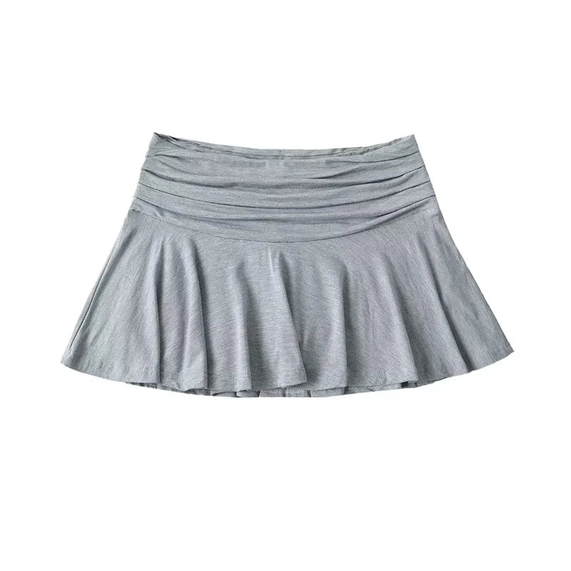 Women High Waist Ruched Tennis Skirt Golf Skort skort jehouze Gray S 