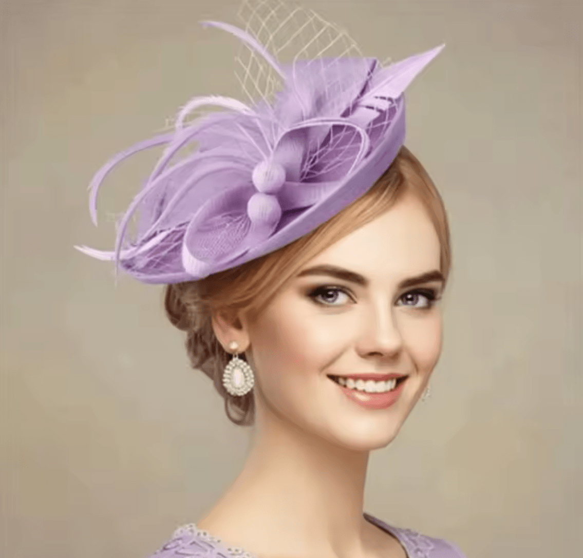 Women Kentucky Derby Fascinator Pillbox Tea Party Hat Hat jehouze Purple 