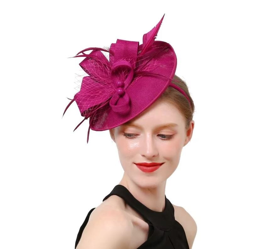 Women Kentucky Derby Fascinator Pillbox Tea Party Hat Hat jehouze Rose Red 