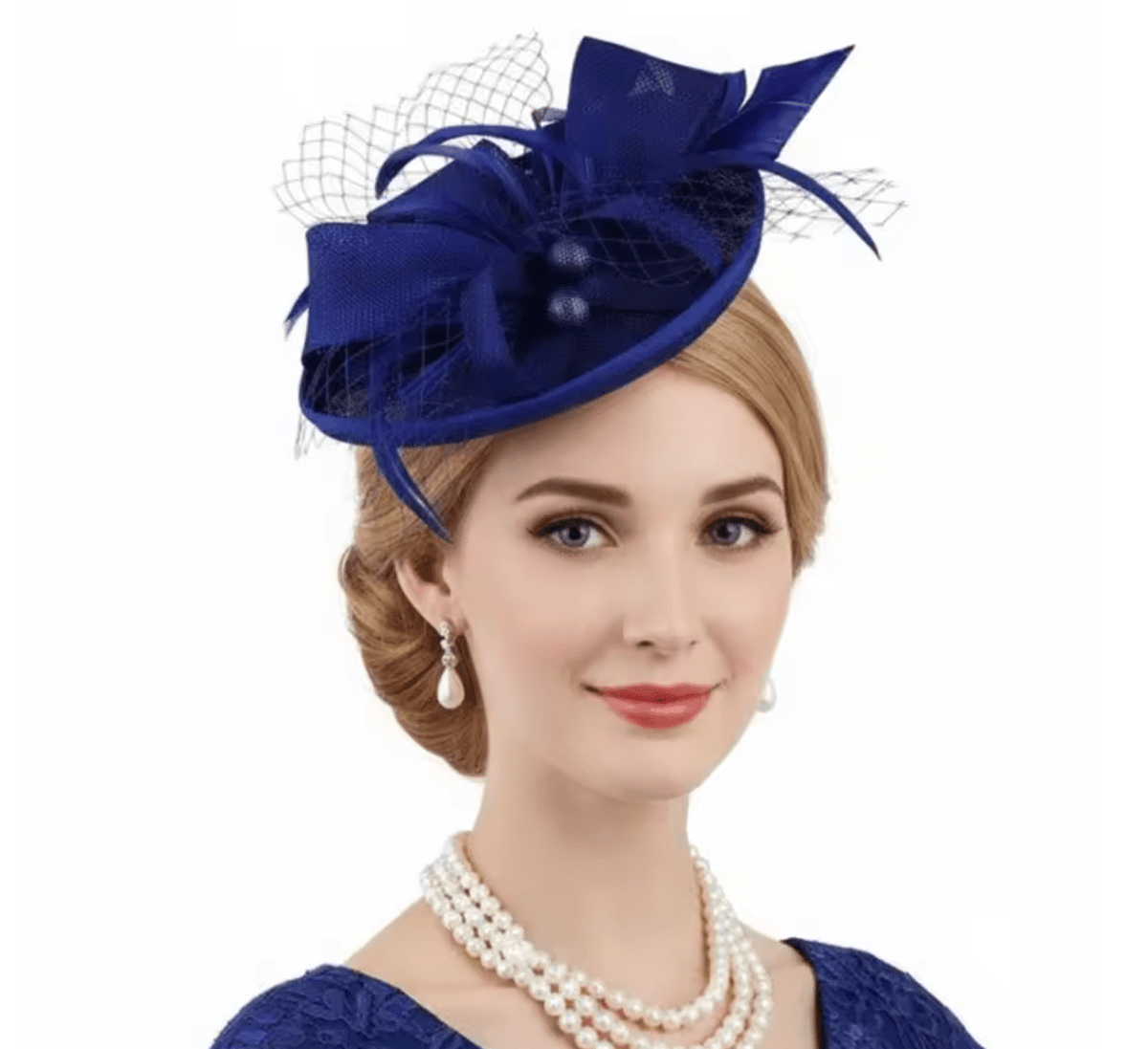 Women Kentucky Derby Fascinator Pillbox Tea Party Hat Hat jehouze Royal Blue 