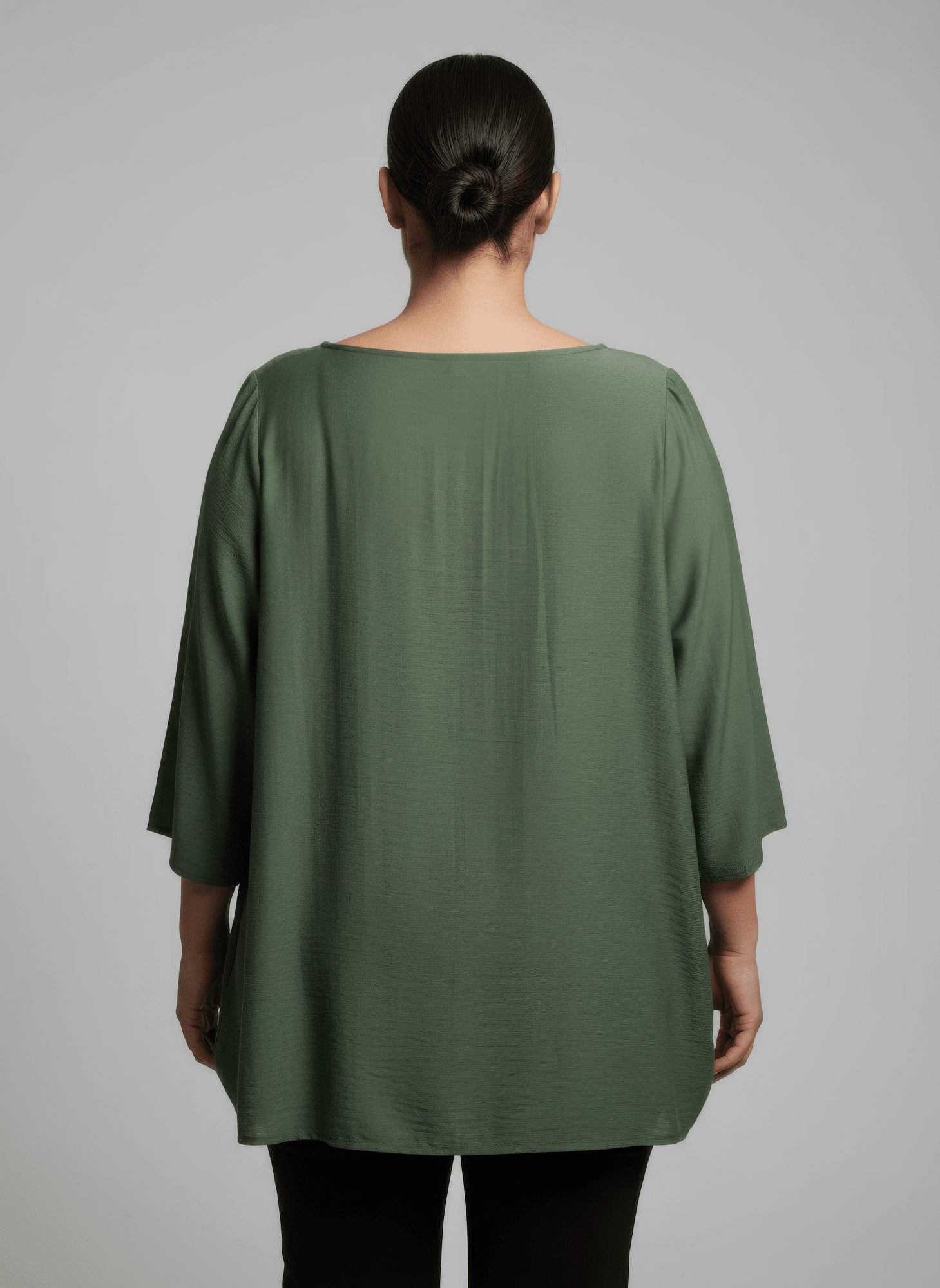 Women Lace Yoke Bell Sleeve Knit Tunic Shirts & Tops jehouze 