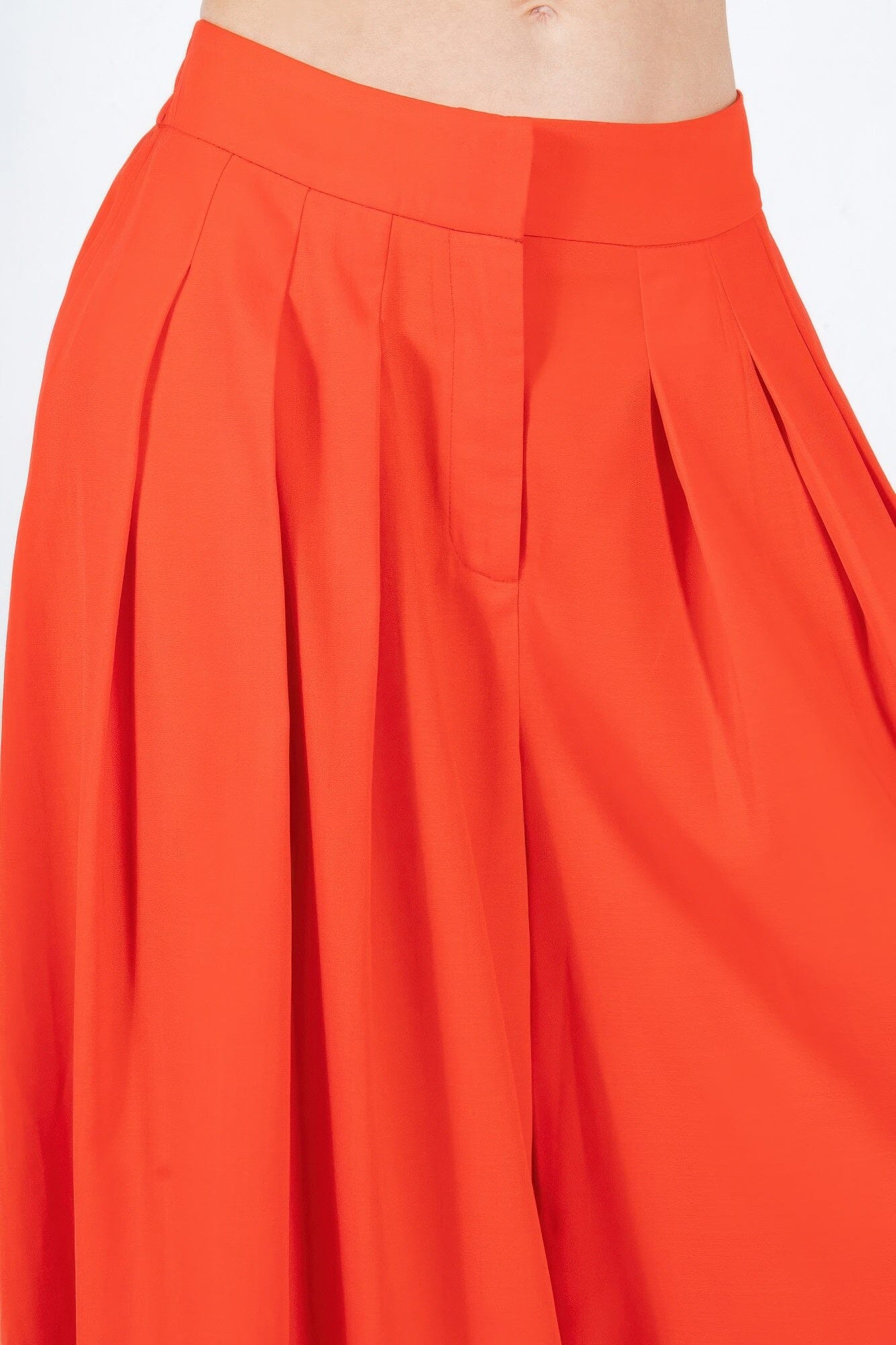 Women Large Hem Wide Leg Pleated Solid Pants Pants jehouze 