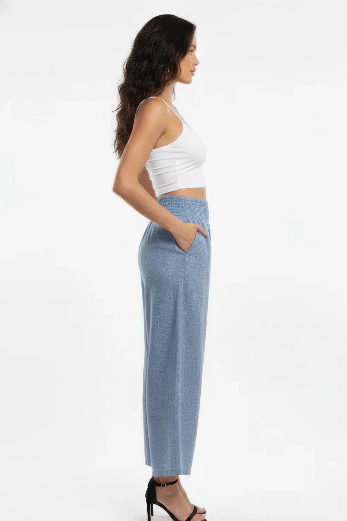 Women Lightweight High-waisted Wide-leg Lounge Pants Pants jehouze 