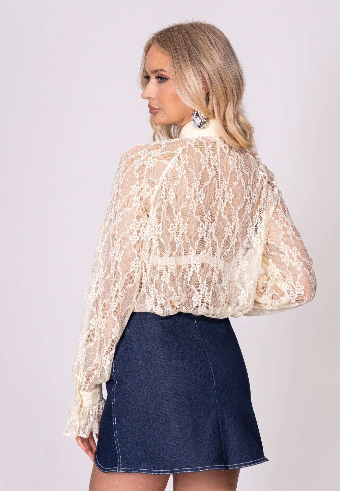 Women Long Sleeve Lace T-shirt Shirts & Tops jehouze 