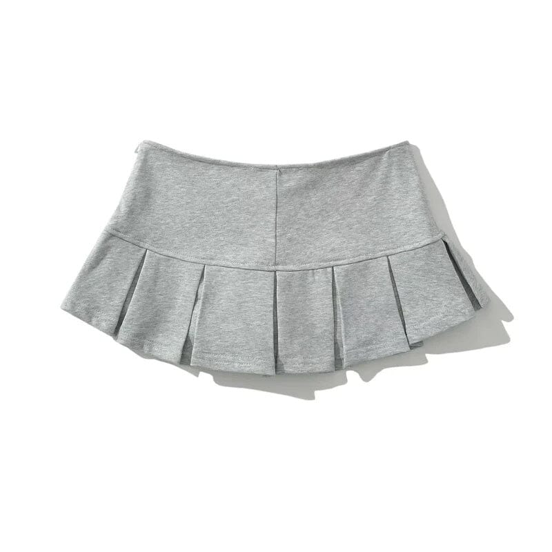 Women Low Waist Y2K Mini Skirt Wide Pleated A Line Skort skort jehouze 