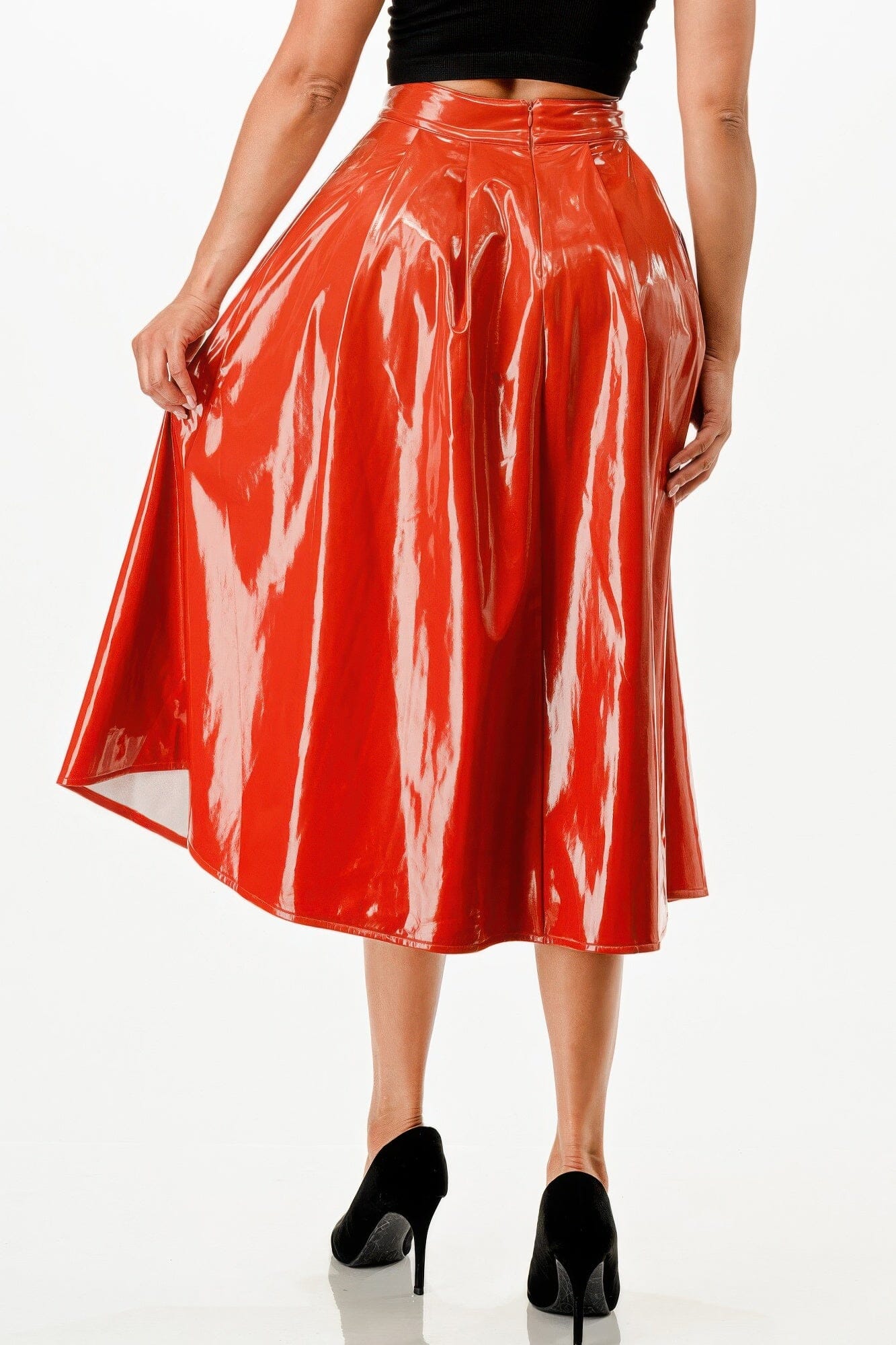 Women Midi Skirt With Pockets Skirts jehouze 