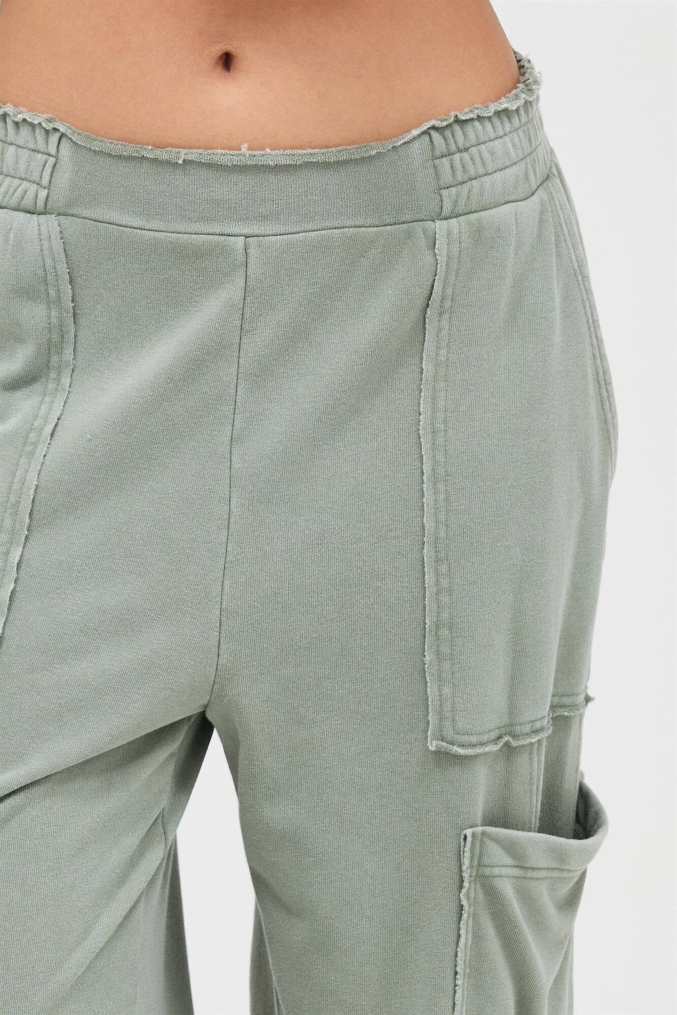 Women Mineral Wash Wide Leg Cargo Pants Pants jehouze 