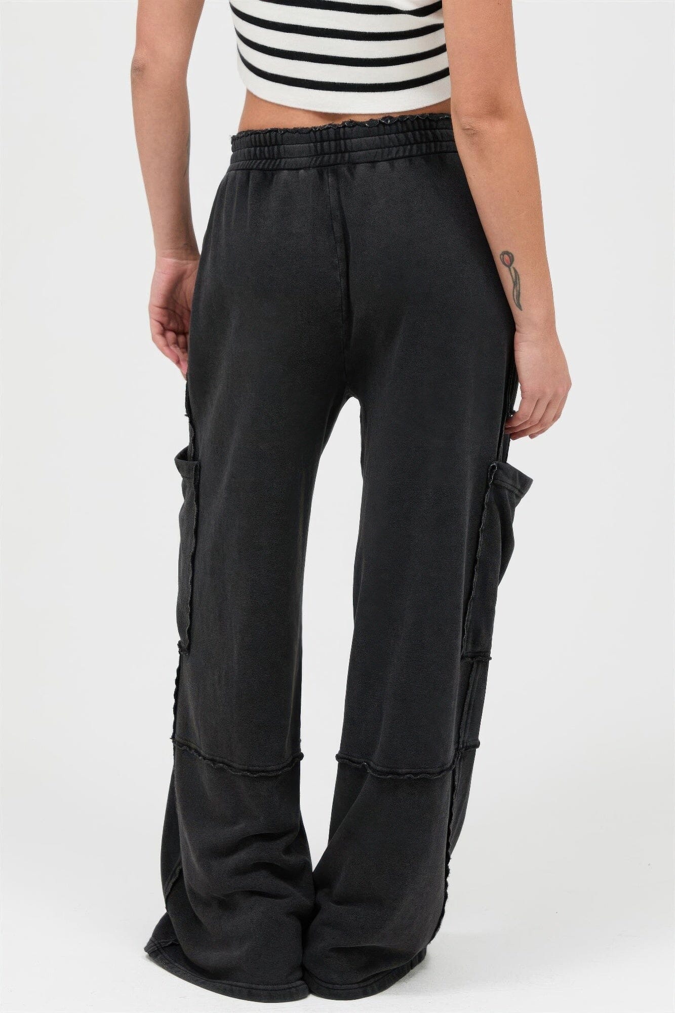 Women Mineral Wash Wide Leg Cargo Pants Pants jehouze 