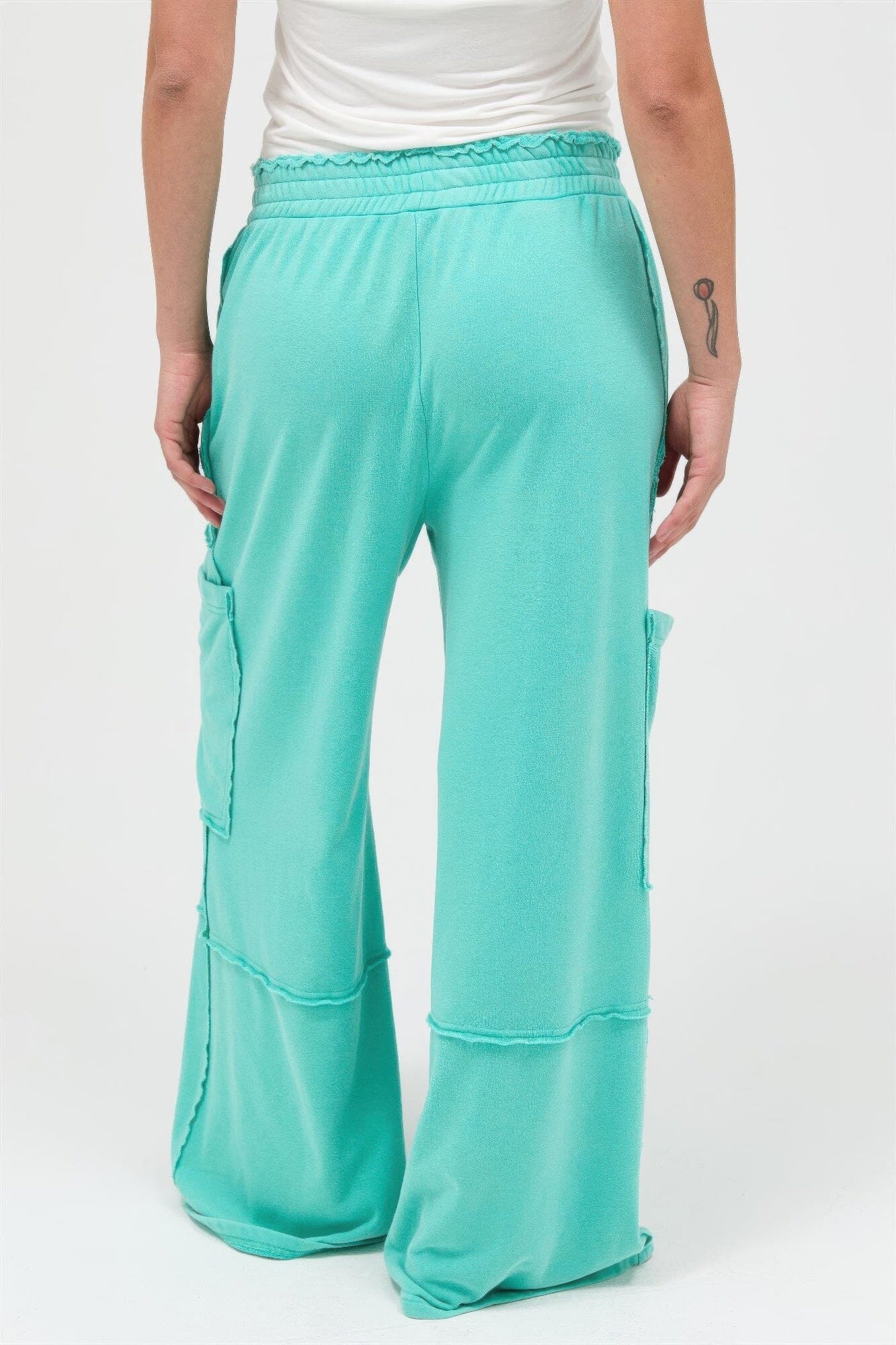 Women Mineral Wash Wide Leg Cargo Pants Pants jehouze 