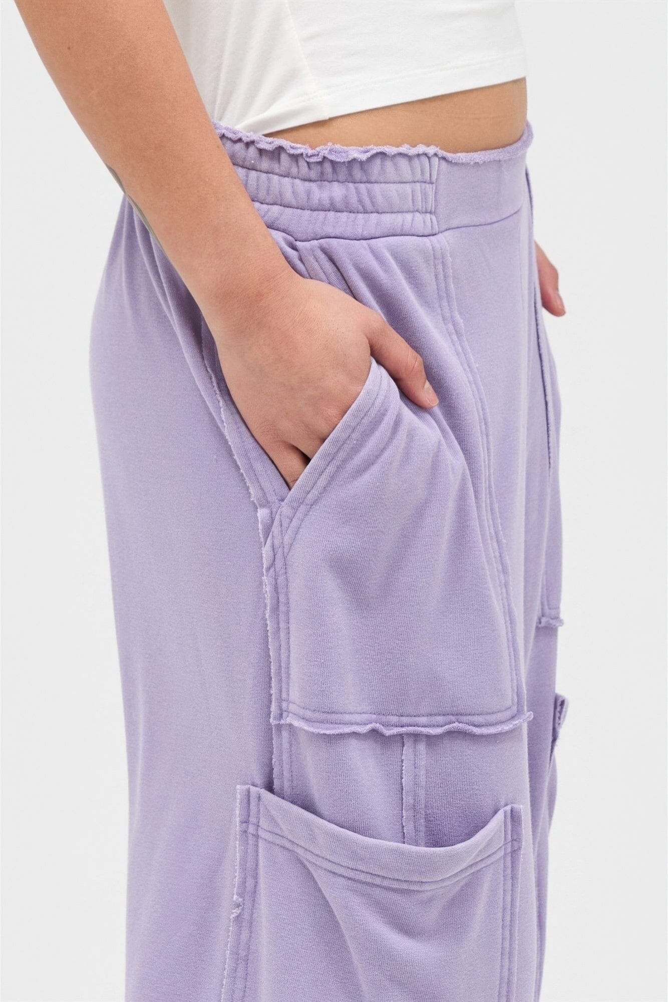 Women Mineral Wash Wide Leg Cargo Pants Pants jehouze 