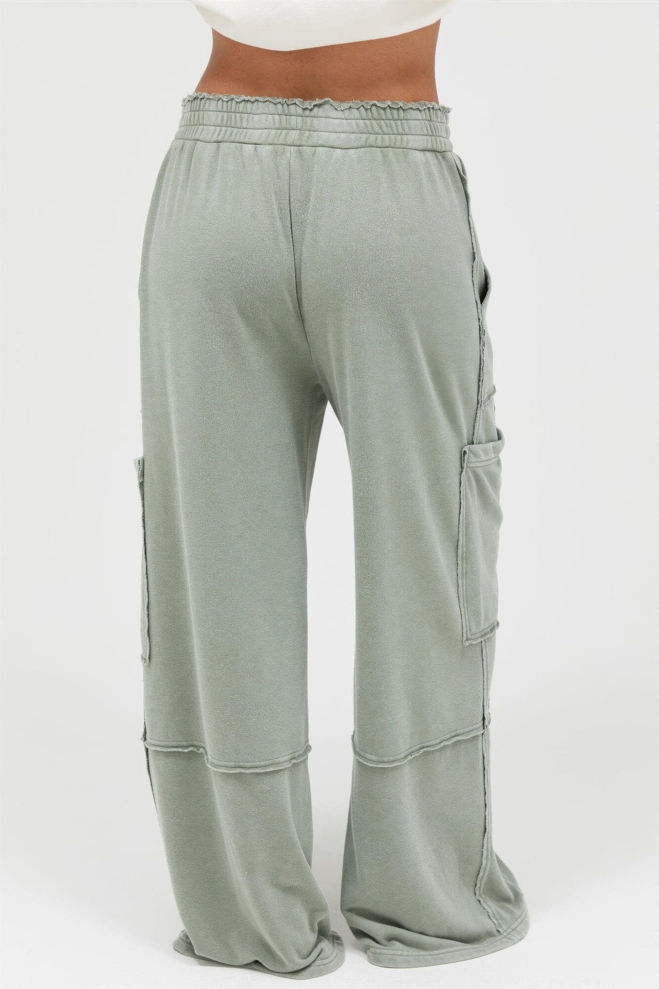 Women Mineral Wash Wide Leg Cargo Pants Pants jehouze 