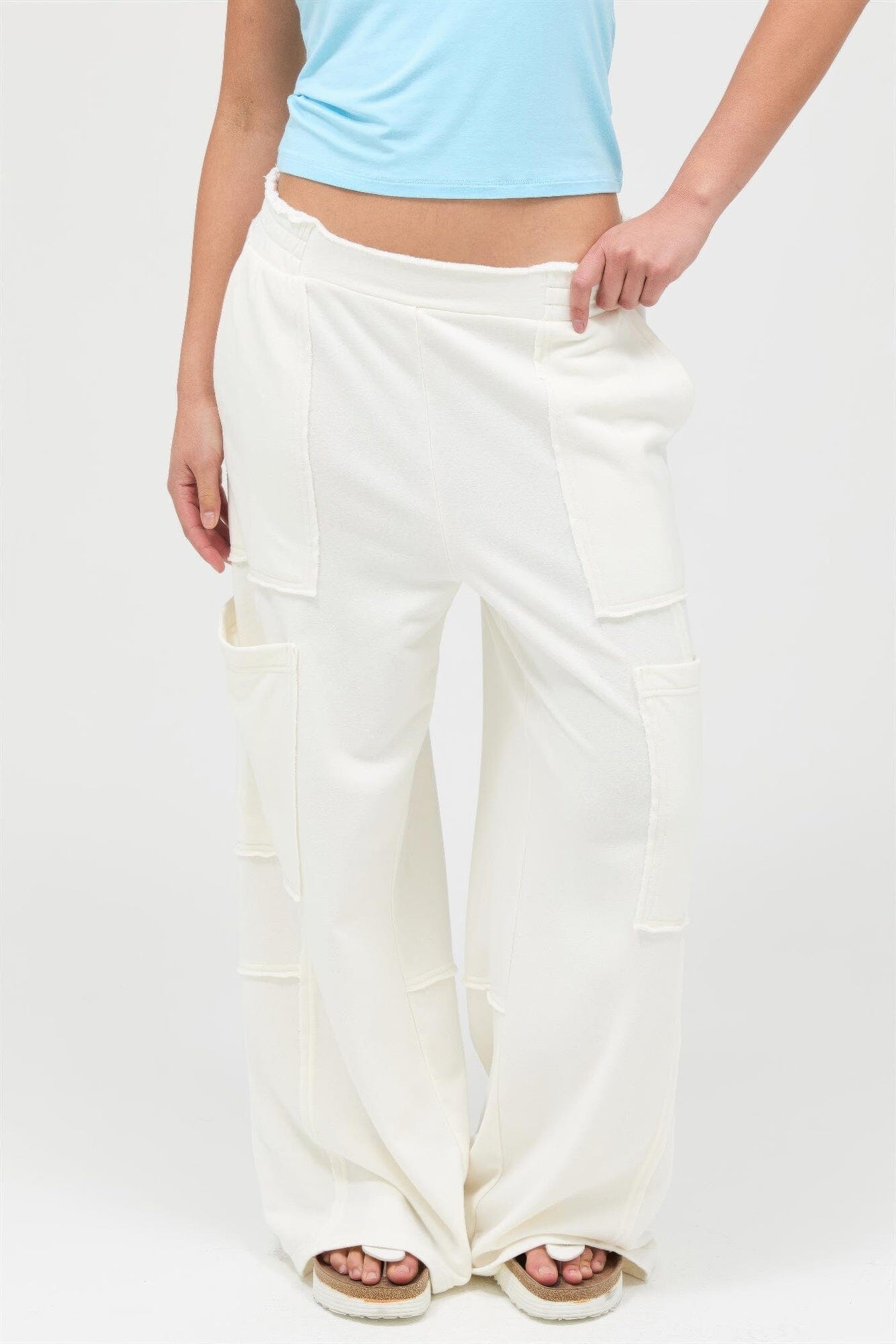 Women Mineral Wash Wide Leg Cargo Pants Pants jehouze 