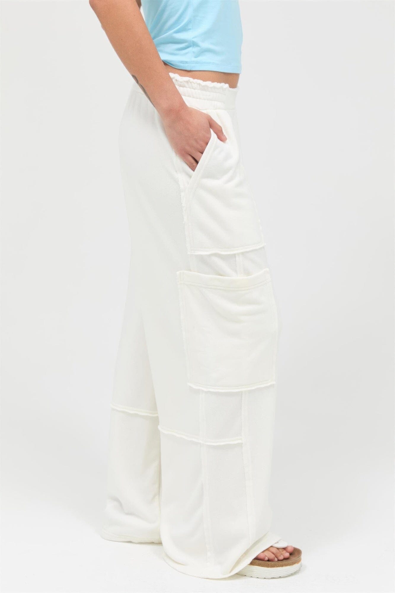 Women Mineral Wash Wide Leg Cargo Pants Pants jehouze 