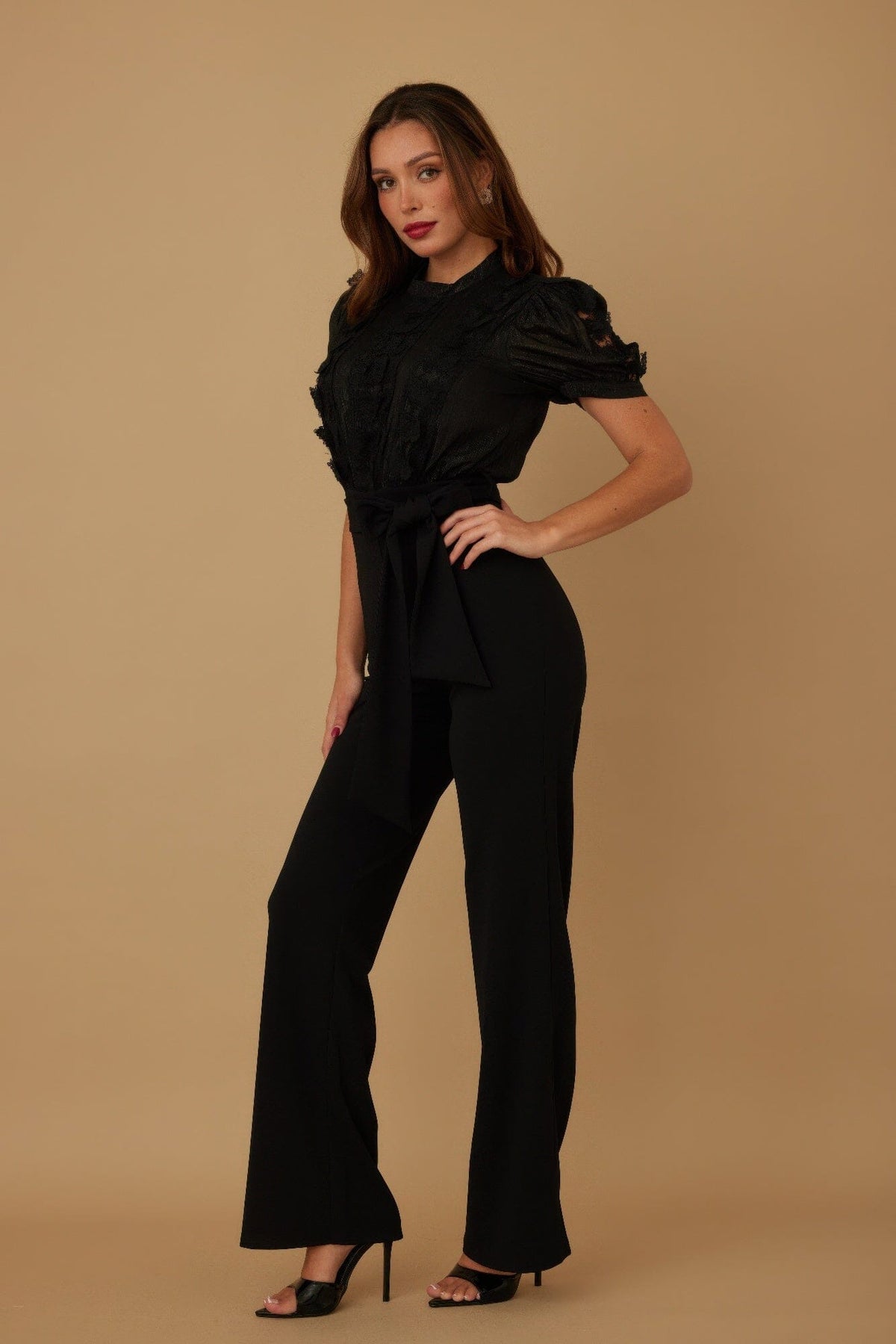 Women Multi Butterfly Sheer Pattern Jumpsuit Jumpsuits & Rompers jehouze 
