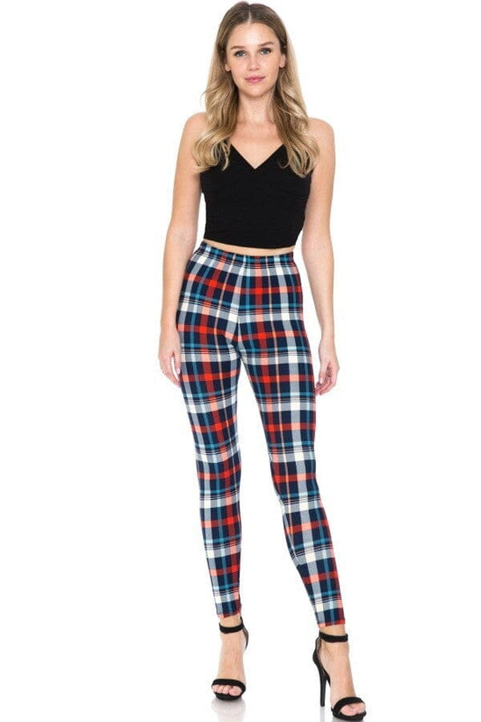 Women Multi Printed High Waisted Leggings With An Elasticized Waist Band Pants jehouze 