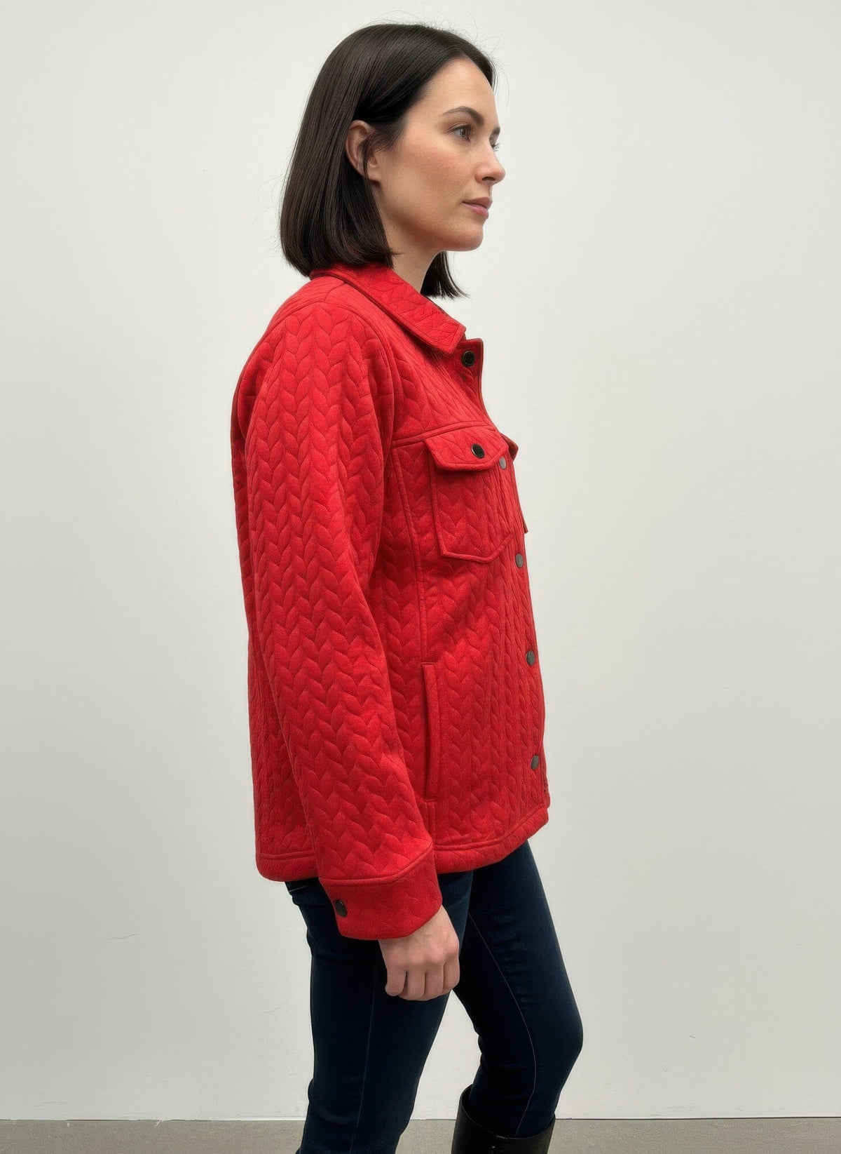Women Onque Casual Textured Jacket Coats & Jackets jehouze 