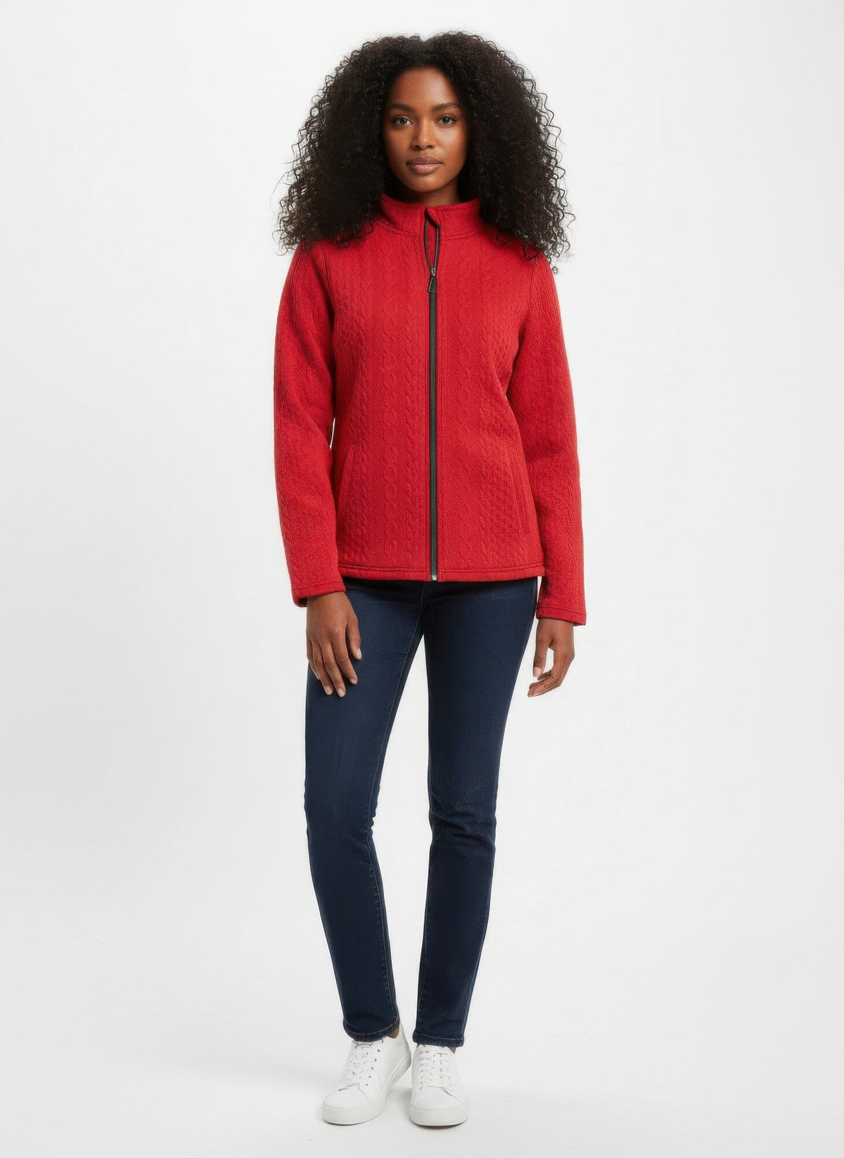Women Onque Casual Textured Jacket Coats & Jackets jehouze Red S 