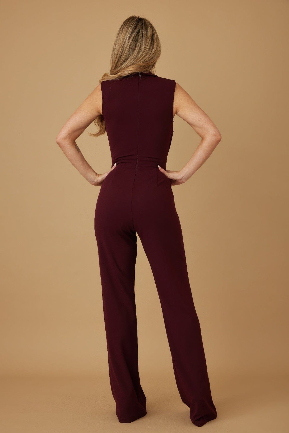 Women Open Flap With Metal Shank Button Jumpsuit Jumpsuits & Rompers jehouze 