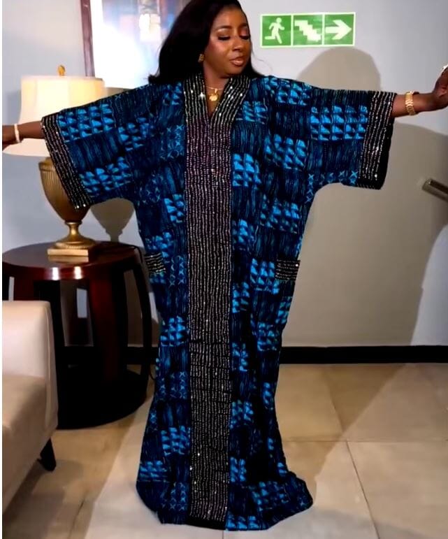 Women Plus Size African Print Rhinestone Kraftan Casual Boubou Dress Dresses jehouze 