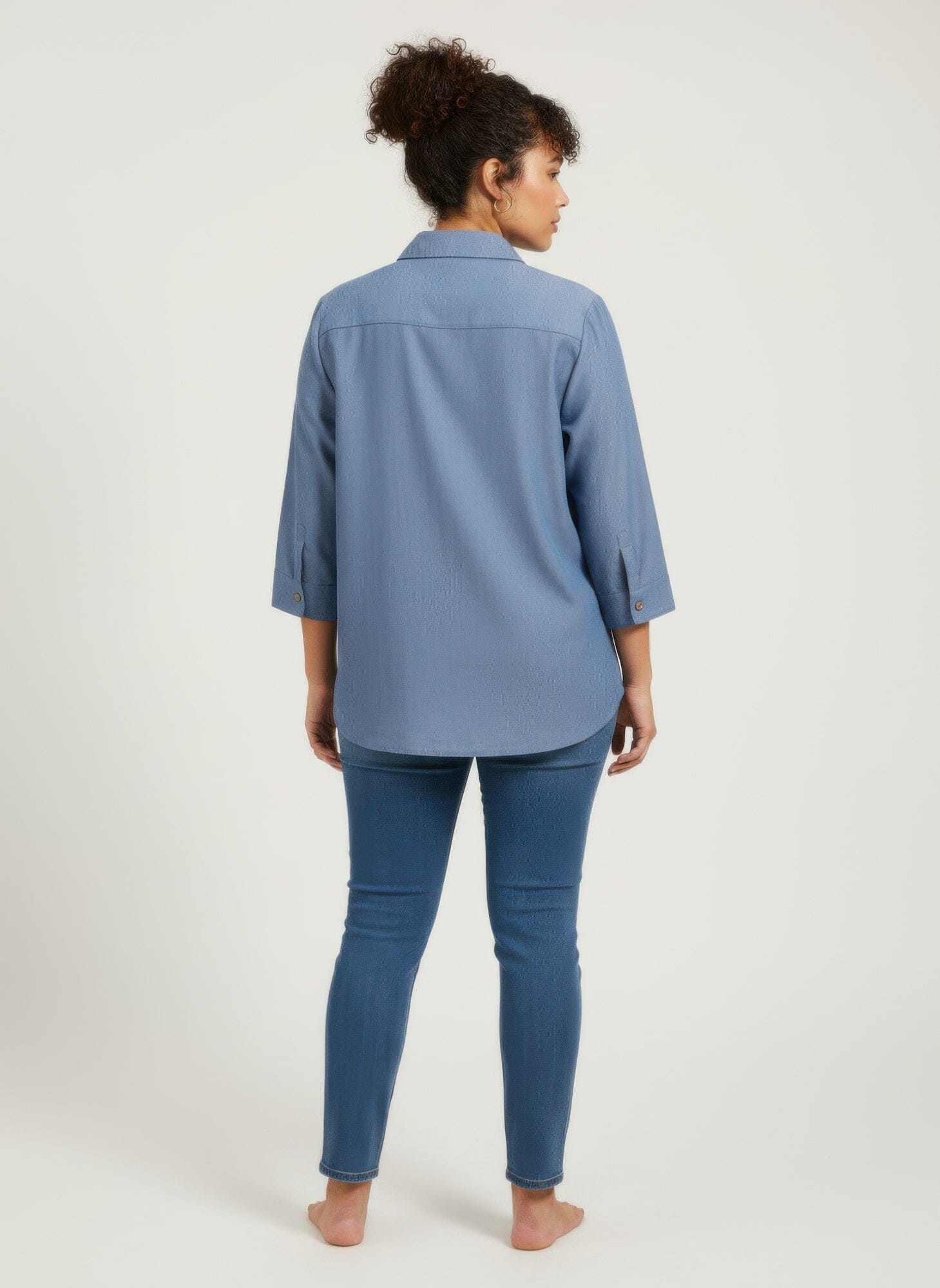 Women Plus Size Button Front Shirt Tunic Top Shirts & Tops jehouze 