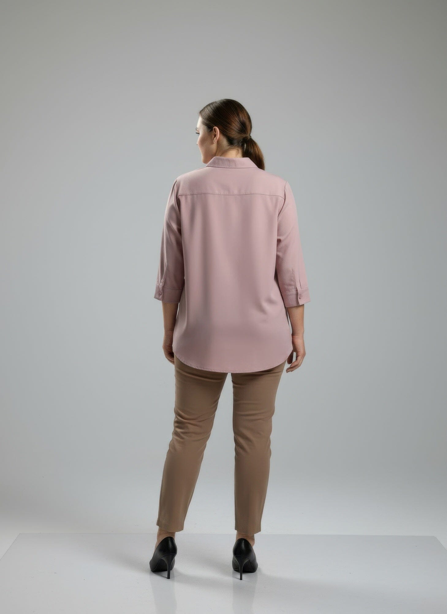 Women Plus Size Button Front Shirt Tunic Top Shirts & Tops jehouze 
