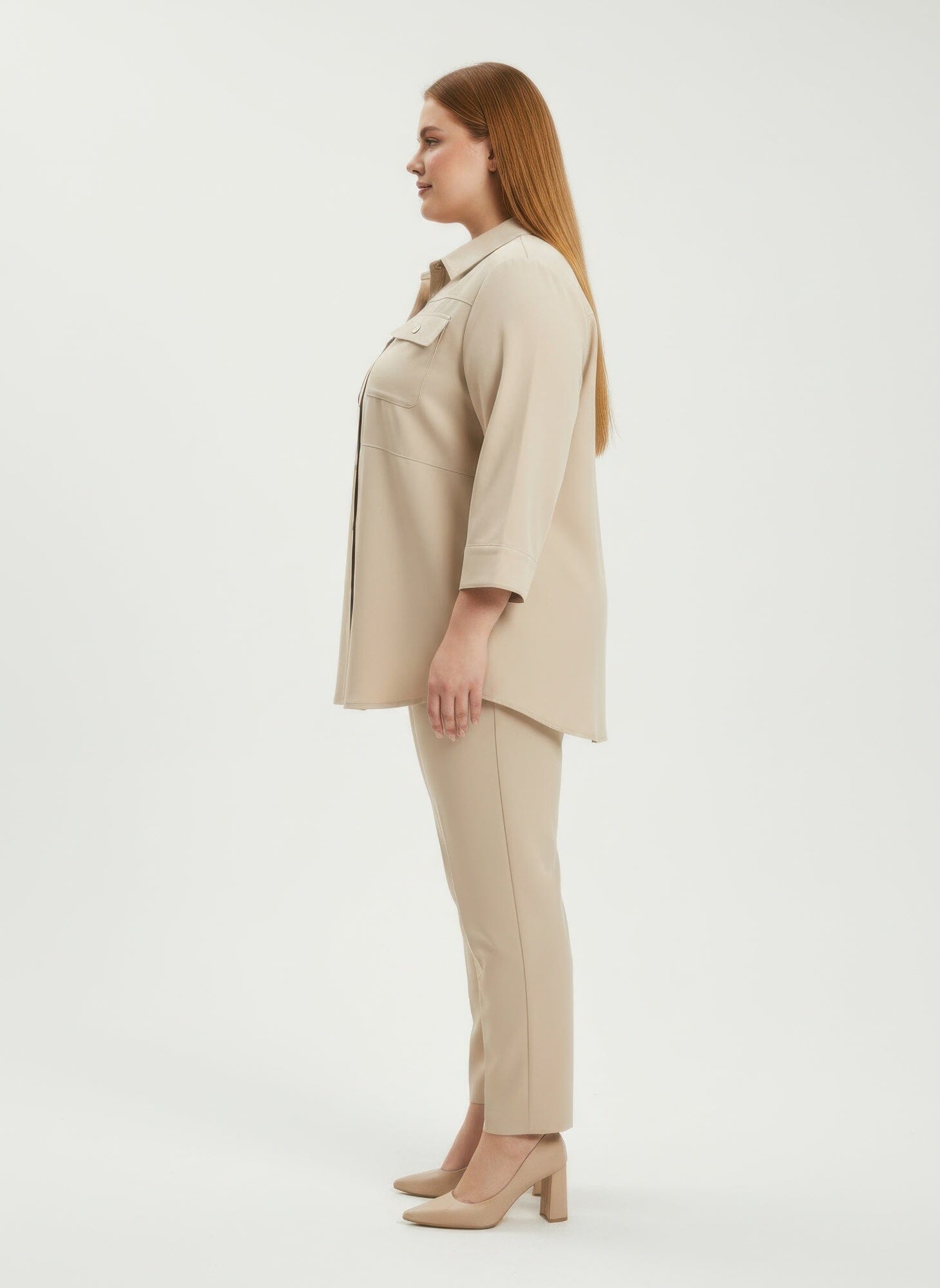 Women Plus Size Button Front Shirt Tunic Top Shirts & Tops jehouze 