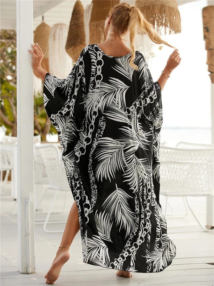 Women Plus Size Kraftan Loose Soft Floral Long Maxi Dress Dresses jehouze 