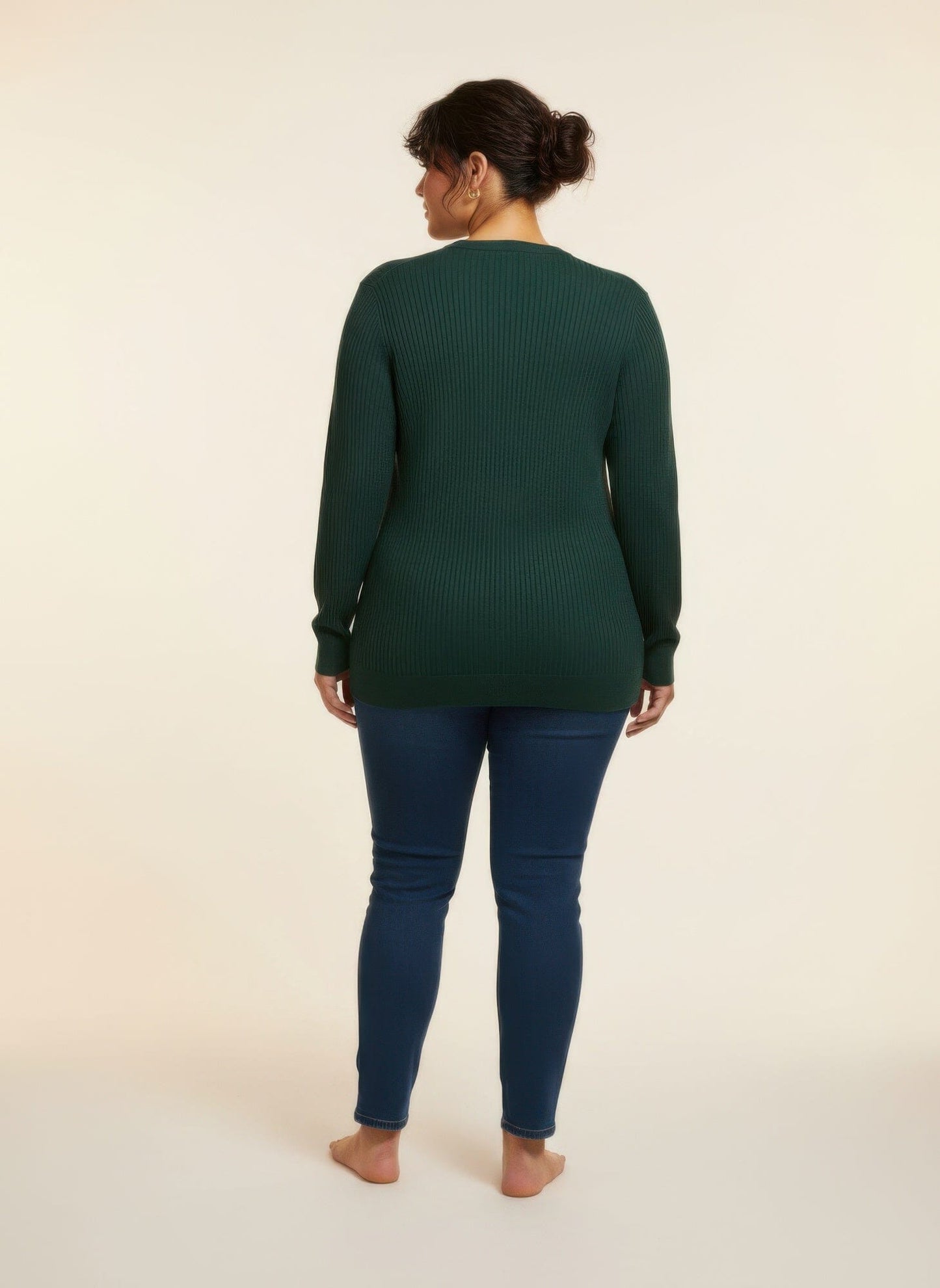 Women Plus Size Shimmer Detail Knit Tunic Top Shirts & Tops jehouze 
