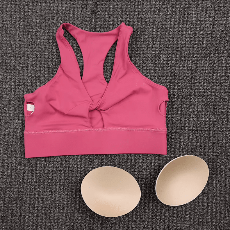 Women Removable Padded Halter Neck Yoga Crop Top Activewear jehouze 
