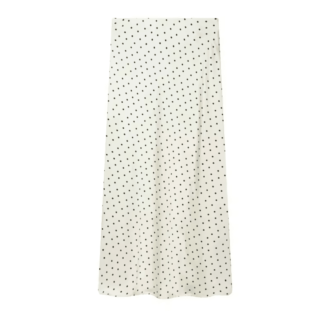 Women Satin High Waist Long Midi Skirt Skirts jehouze Beige (Dots) XS (US2) 