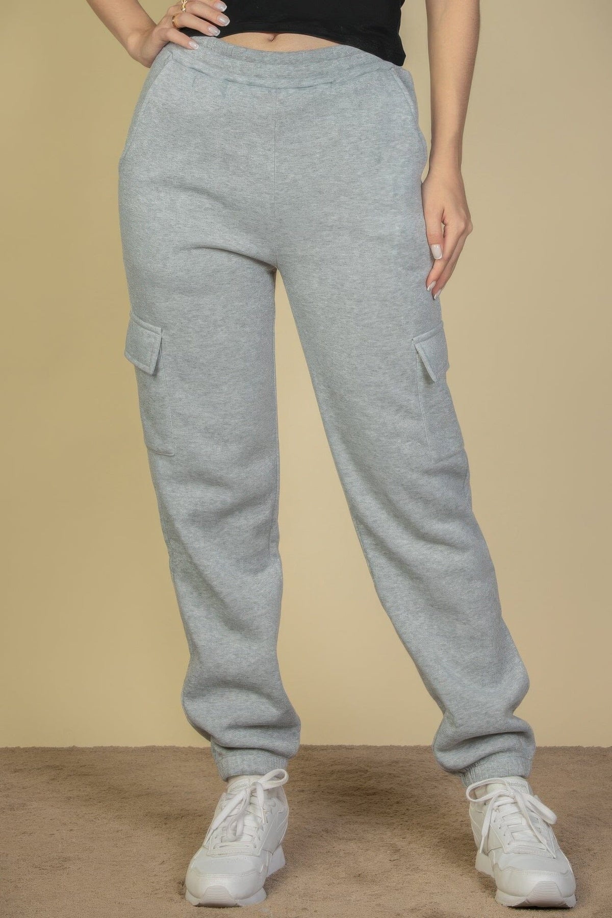 Women Side Pocket Drawstring Waist Sweatpants Activewear jehouze Burgundy S 