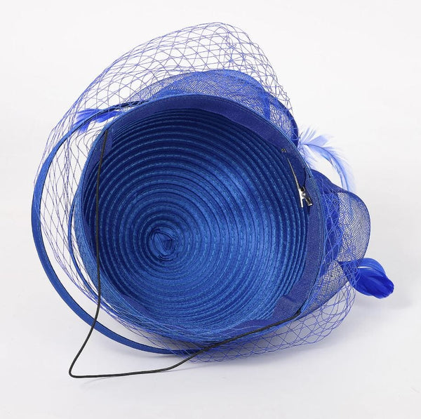 5147 Fascinators Pillbox Hat Sinamay Feather Flower Derby Ball Wedding SF044( Green + More Colors )kentucky Derby, Church, Wedding  main image 4