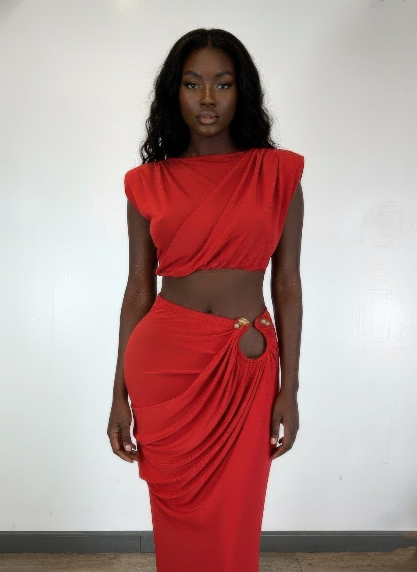 Women Sleeveless Top Featuring Cap Shoulders Set Outfit Sets jehouze 