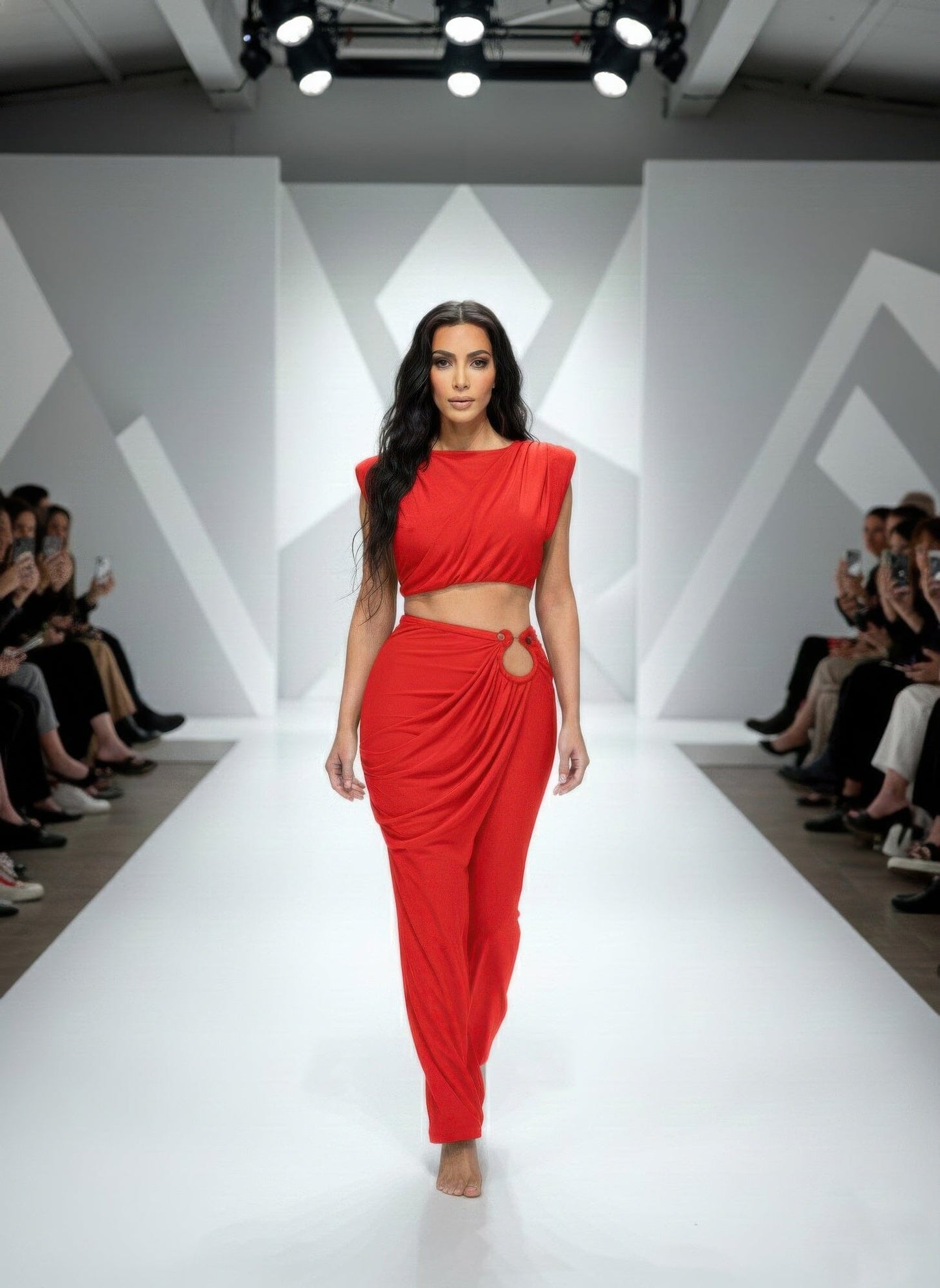 Women Sleeveless Top Featuring Cap Shoulders Set Outfit Sets jehouze Red S 